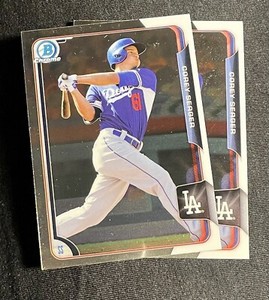LOT OF 2 2015 Bowman Chrome COREY SEAGER #BCP250 Rookie Card RC Prospect Dodgers