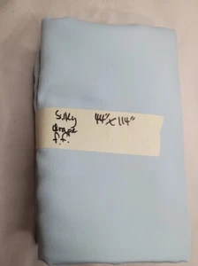 light blue silky drape fashion fabric 44" 3.16 yards - Picture 1 of 2