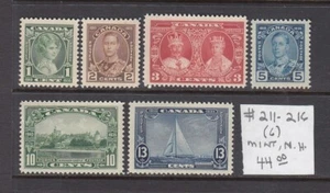 Canada #211-216 Complete Set (Mint Never Hinged) cv$44.00 - Picture 1 of 1