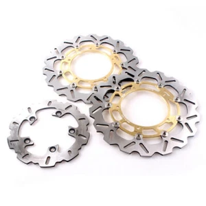 Set Front Rear Disc Brake Rotors Fit Yamaha YZF R6 2005 2006 2007 2008 - 2011 10 - Picture 1 of 12