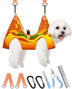 Dog Grooming Hammock Set XS Small Dogs Pet "Hotdog" for Nail Trimming Dog Sling - Picture 1 of 10