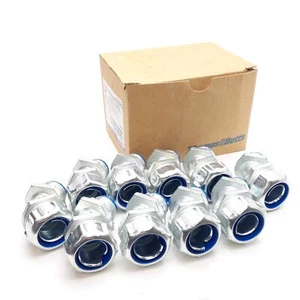 Lote de 10 conectores de conducto de metal flexible hermético T&B 5343 45 °, 3/4 pulgadas NPT - Imagen 1 de 5
