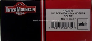 Intermountain #47020-19 HO ACF4650 CU. FT.3BAY Hopper SCLAIR Car #46507 - Picture 1 of 12