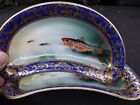 Vintage JAPANESE MAITO PORCELAIN CHINA PAIR of side dishes hand-painted &amp; signed