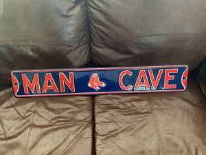 Boston Red Sox Street Sign Man Cave with Logo 36x 6 Heavy Gauge Steel - Picture 1 of 2