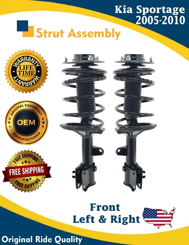 Nuevos puntales delanteros izquierdo y derecho OE para Kia Sportage 2005-2010 garantía de por vida Foto 1 de 4