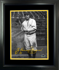 Framed Honus Wagner Pirates Facsimile Engraved Auto 12"x15" Photo HOFSM Holo