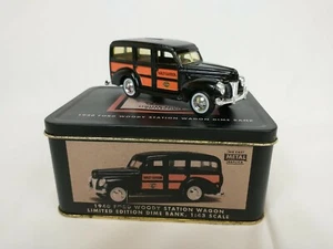 HARLEY DAVIDSON 1940 FORD WOODY STATION WAGON DIME BANK 1:43 NEW Mint CondItion - Picture 1 of 12