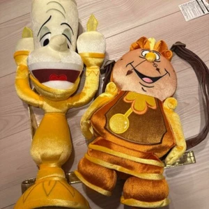 Disney Store Exclusive Lumiere Shoulder Bag Cogsworth Backpack Plush-Style NEW - Picture 1 of 2