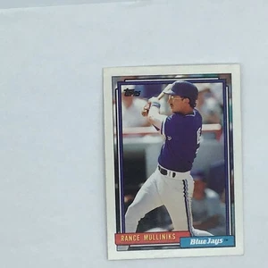 Rance Mulliniks 1992: Toronto Blue Jays: como nuevo: Topps 133 - Imagen 1 de 2