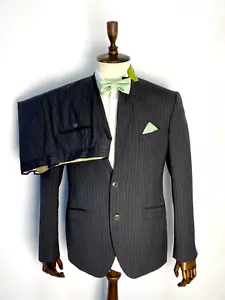 Men's ETRO MILANO 2 Piece Italian Luxury Striped Suit Blazer Pants EU 52 UK 42 - Picture 1 of 23