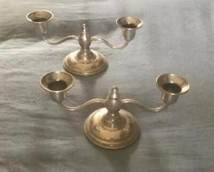 VTG EL SIL CO ELGIN SILVERSMITH STERLING SILVER CANDLESTICK CANDELABRA HOME DECO - Picture 1 of 4