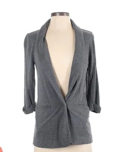 Soft Joie Knit Blazer Women's Small Gray Heather Shawl Collar Button Closure - Picture 1 of 6
