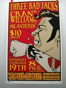 2002 Rock Roll Konzert Poster Three Bad Jacks Brian Ewing signiert Limited Edition - Bild 1 von 5