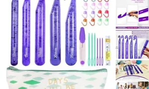 5 Large Crochet Hook,25mm 20mm 18mm 15mm 12mm Size Crochet Hook, Large Purple - Picture 1 of 8