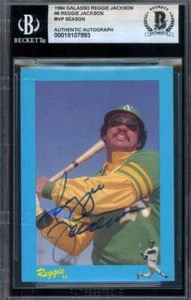 Reggie Jackson Beckett BAS Signed 1984 Galasso MVP Season Autograph - Picture 1 of 2