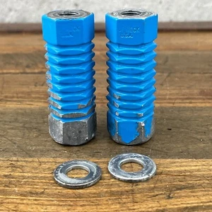 Tuf Neck USA Pegs Blue Freestyle Axle Extenders 24t Old School BMX Blue 80s Maui - Picture 1 of 10