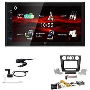 JVC KW-M180DBT 2DIN DAB+ Autoradio für BMW 1er manuelle Klima mit Canbus - Bild 1 von 5