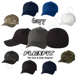 Flexfit Wooly Combed Twill Plain Baseball Cap 6277 S/M L/XL XL/2XL - Picture 1 of 67