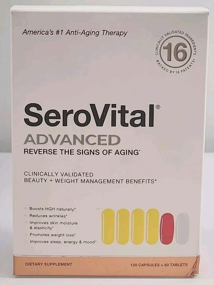 SeroVital Advanced Dietary Supplement 120 Capsules 60 Tablets EXP 3/2027