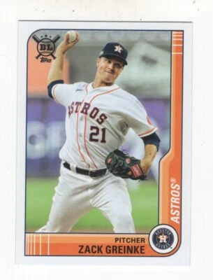 2021 TOPPS BIG LEAGUE BASEBALL ZACK GREINKE HOUSTON ASTROS #150 - Image 1 of 4