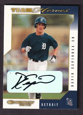 David Espinosa 2003 Donruss Team Heroes Autograph Card #194 Tigers - Image 1 of 2