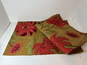 6 Janine gold 14"X19" fall floral Crate & Barrel Placemats - Picture 1 of 2