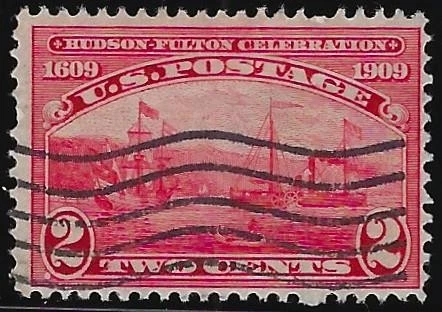 1¢ WONDER'S ~ US #372 VF USED HUDSON-FULTON 1909 ~ S70 - Image 1 of 1