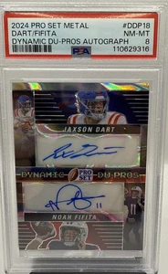 2024 Leaf Pro Set Metal Dynamic Du-Pros Jaxon Dart Noah Fifita Dual Auto /8 - Picture 1 of 2