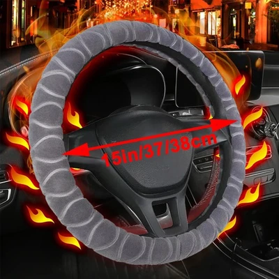 12V Heated Steering Wheel Cover Winter Hand Warmer Non-Slip for Truck SUV Van - Image 1 of 4