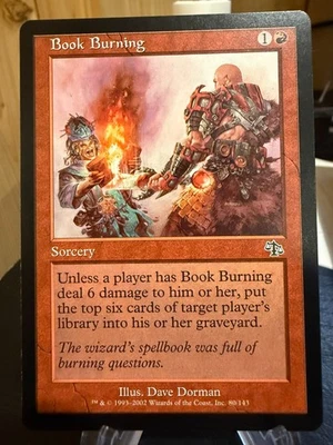 MTG Magic the Gathering Judgement Book Burning - Image 1 of 2