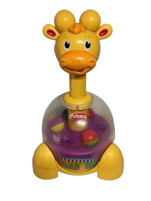 Juguete para bebé Playskool Poppin Park Jirafa Jirafa Tumble Top Ball Popper 9" Foto 1 de 4