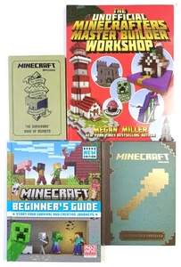 4 MINECRAFT BOOKS BUNDLE. SURVIVORS CONSTRUCTION BEGINNERS GUIDE WORKSHOP. VGOOD - Bild 1 von 16