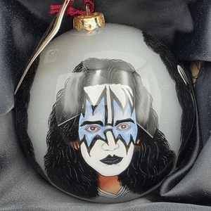 KISS Christmas Ornament 1998 Gartlan Hand Painted Blown Glass #1148/5000 - Picture 1 of 12