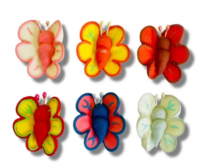 Mariposas Cupcake Toppers Decoraciones Pastel Azúcar Comestible Glaseado Jardín Mariposa Foto 1 de 2