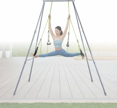 FEBTECH Aerial Yoga Stand Frame Steel Freestanding, Yoga Stand Support Up to 550 LBs