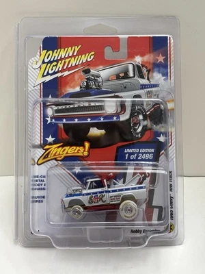 Johnny Lightning CHASE Evel Knievel Zingers ‘65 Chevy Tow Truck WHITE LIGHTNING - Image 1 of 4