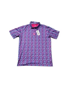 New Bogey Bros Men's Golf Polo Shirt Size XL SPF 45 Nwt Whale Tale Moisture Wick - Picture 1 of 4