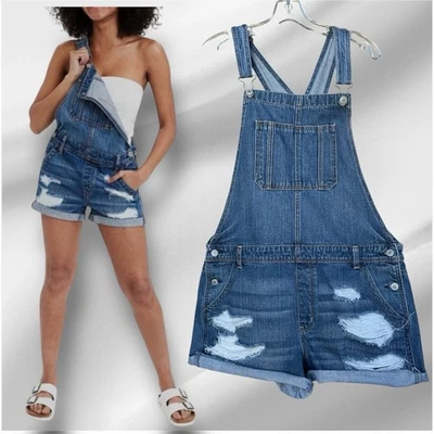 Pantalón corto de mezclilla para mujer American Eagle Distressed Tomgirl talla grande Foto 1 de 4