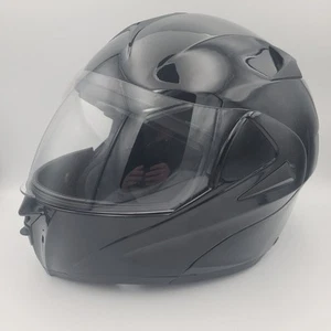 ILM gloss Black Mororcycle Helmet - Mens Medium Nice Shape! FMVSS-218 RATED - Bild 1 von 9