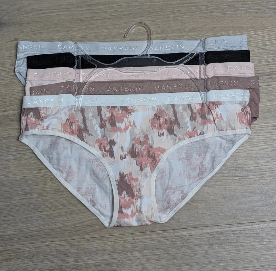 DANSKIN organic cotton hipsters pack of 5