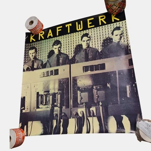 Poster promozionale Kraftwerk The Model Computer Love 23x23 vintage 1981 Warner Bros - Foto 1 di 7