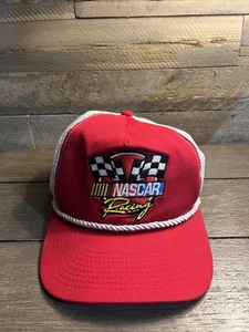 Men's New Era Red/White NASCAR Golfer Snapback Adjustable Hat - Picture 1 of 7