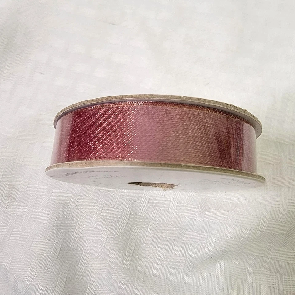 Stampin up Retired Merry Merlot Copper Reversible Ribbon 147818 W 5/8" 10 Y