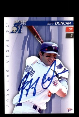 Signed Baseball Card Auto Jeff Duncan 2006 MultiAd Las Vegas 51s #6 - Image 1 of 2