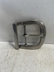 - Vintage Messing Silberfarbene Gürtelschnalle passt bis zu 1 5/8 Gürtel KOSTENLOSER VERSAND - Bild 1 von 8