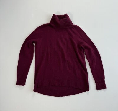Suéter J Crew Para Mujer XXS Lana Alpaca Cuello Alto Moderno Informal Rosa/Púrpura Foto 1 de 4