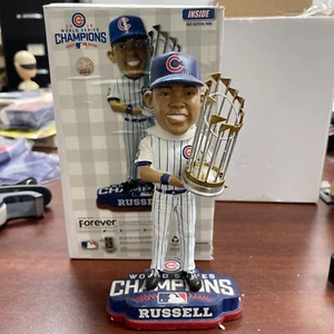 2016 World Series Champions Bobblehead Addison Russell con scatola Chicago Cubs - Foto 1 di 8