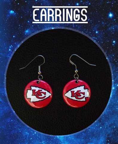 Kansas City Chiefs - Earrings 1" Round Cover