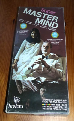 Vintage 1975 SUPER MASTER MIND Board Peg Game by Invicta Made England Strategy - Image 1 of 4